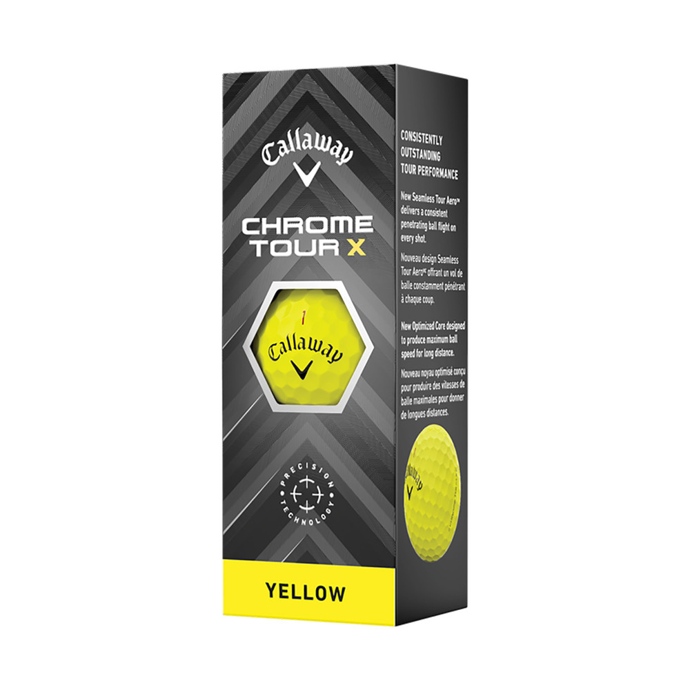 Callaway Chrome Tour X Yellow Golf Balls - Prior Generation